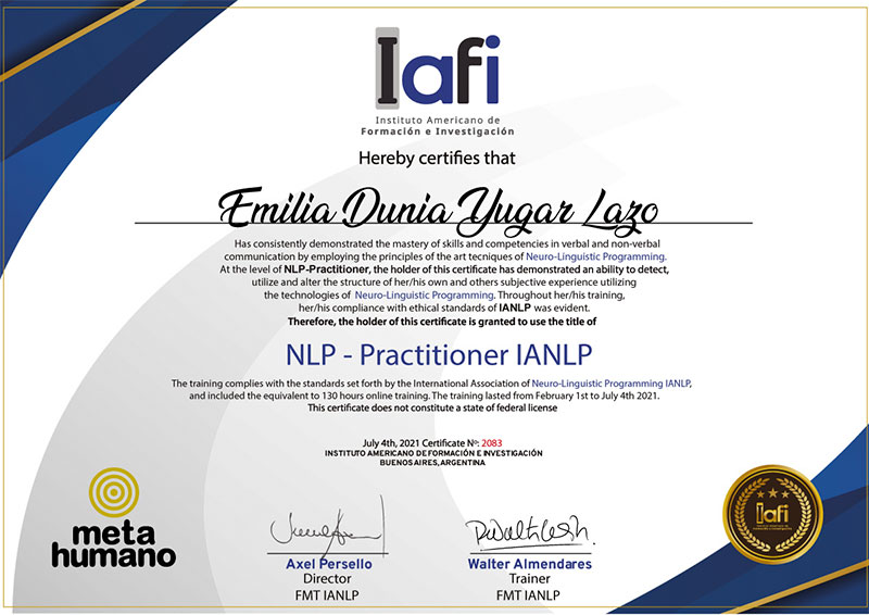 Certificación de IAFI (Argentina)